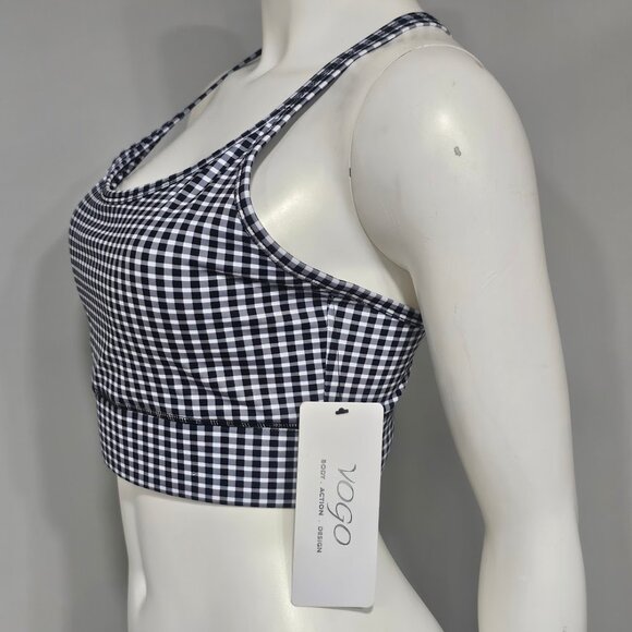 Vogo Gingham Sports Bra - Picture 2 of 7